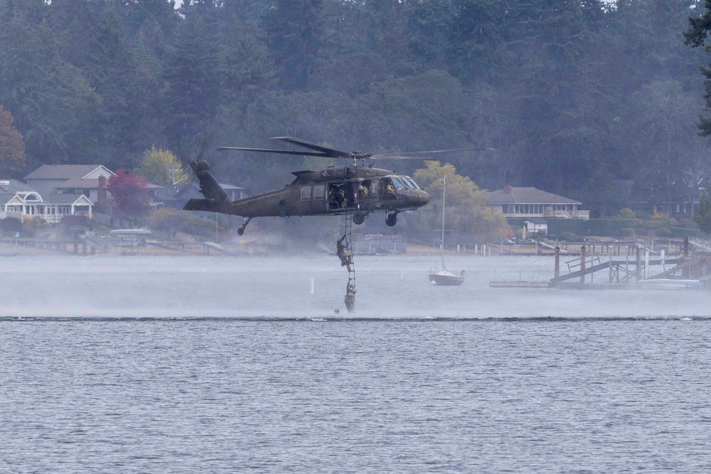 5th Air Support Operations Squadron conduct Helocast operations with 2-158th Assault Helicopter Battalion, 16th Combat Aviation Brigade