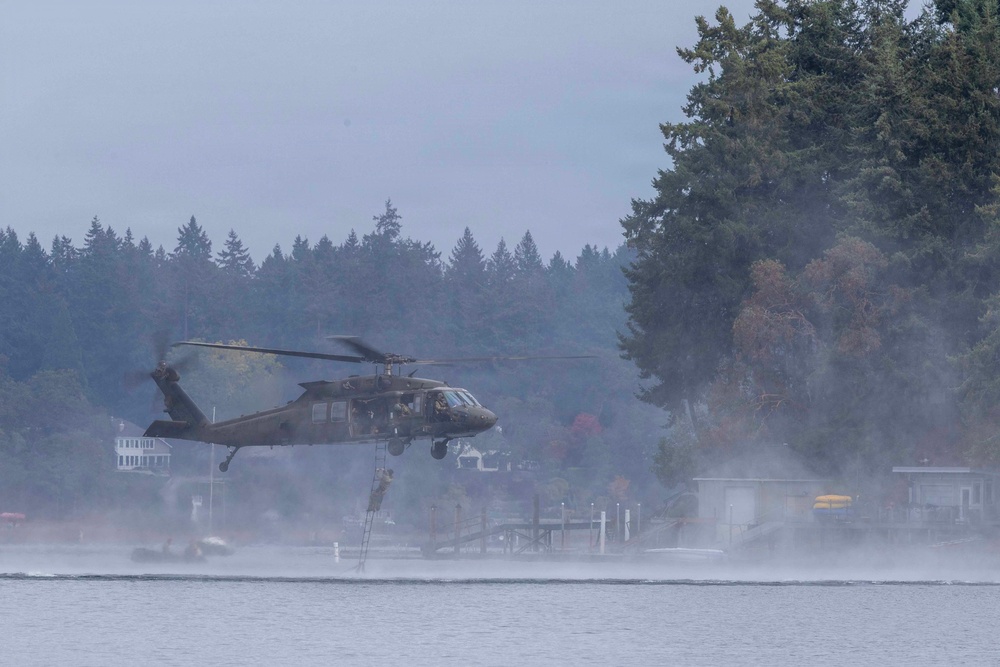 5th Air Support Operations Squadron conduct Helocast operations with 2-158th Assault Helicopter Battalion, 16th Combat Aviation Brigade