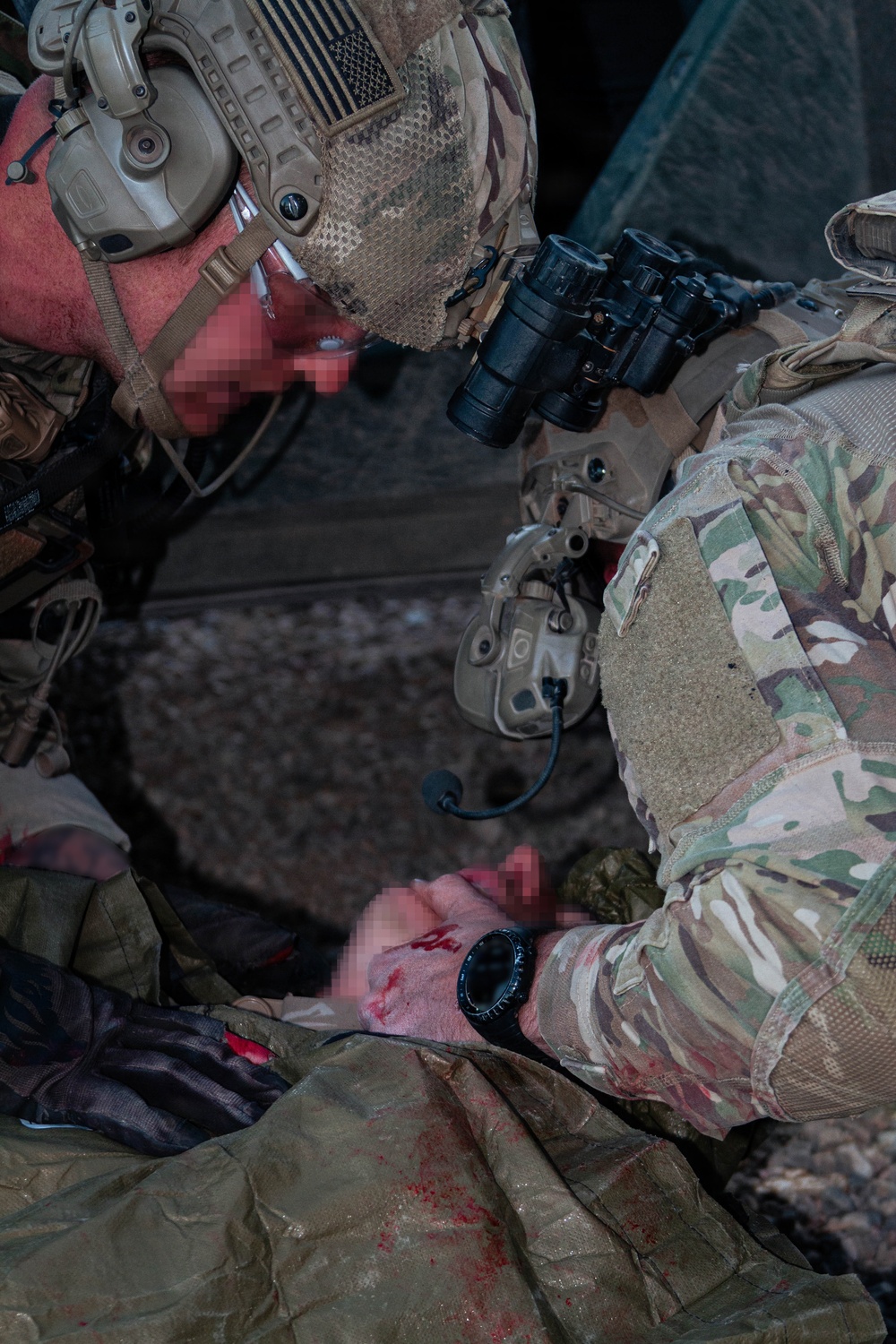 Green Berets Train on Casualty Evacuation in Close-Quarters Battle Houses