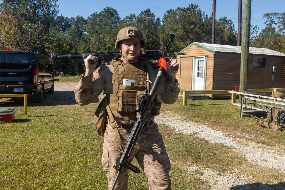 US Marines with 2nd Intel Participate in a Squad competition