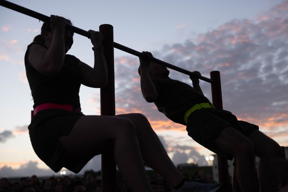 U.S. Marines with Combat Logistics Regiment 37 Conducts Marine Corps 250th Birthday Run and PT