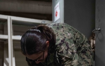 USS America (LHA 6) Conducts HAZMAT Offload