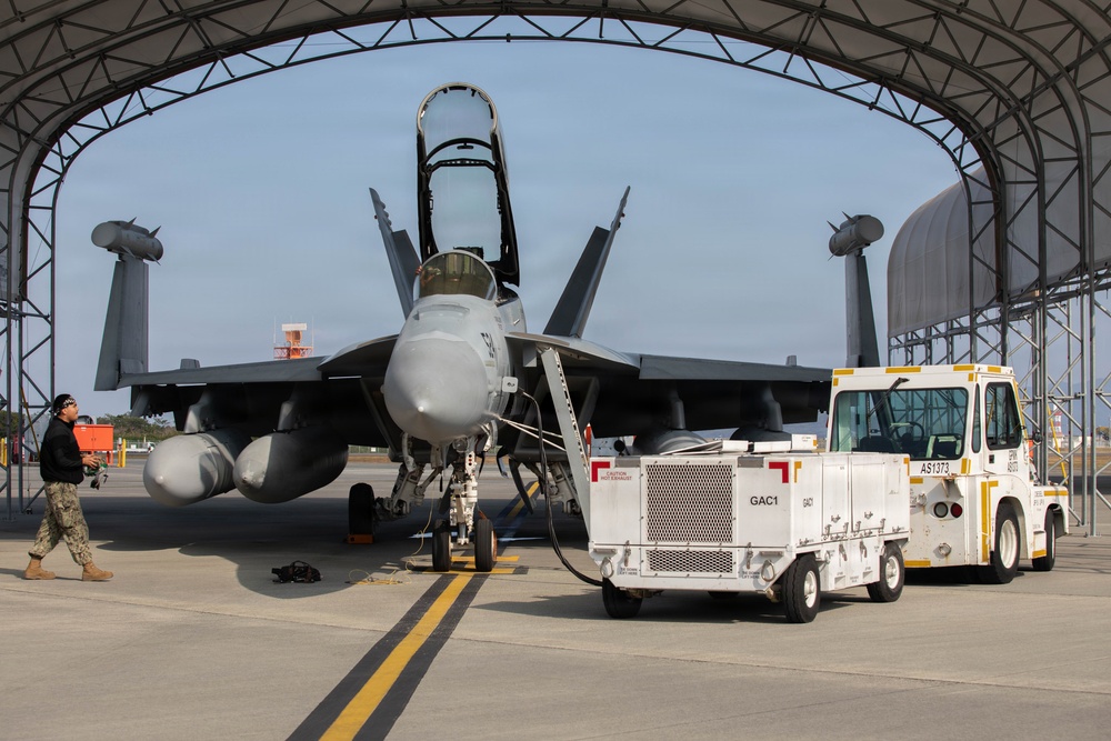 EA-18 Growlers Refuel at MCAS Iwakuni