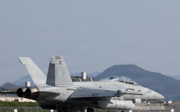 EA-18 Growlers Refuel at MCAS Iwakuni