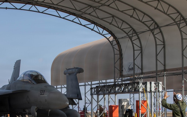 EA-18 Growlers Refuel at MCAS Iwakuni