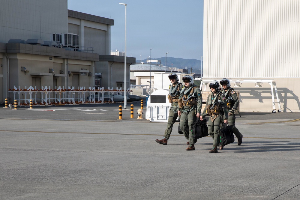 EA-18 Growlers Refuel at MCAS Iwakuni