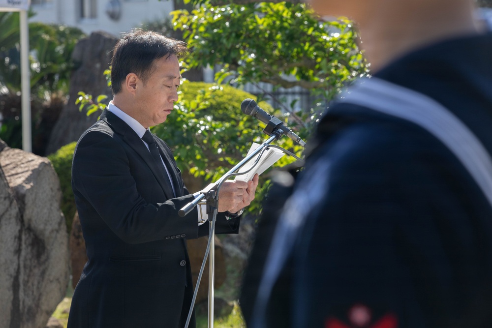 JMSDF Fleet Air Wing 31 Honors Fallen Sailors