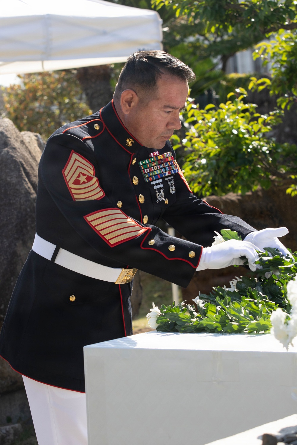 JMSDF Fleet Air Wing 31 Honors Fallen Sailors