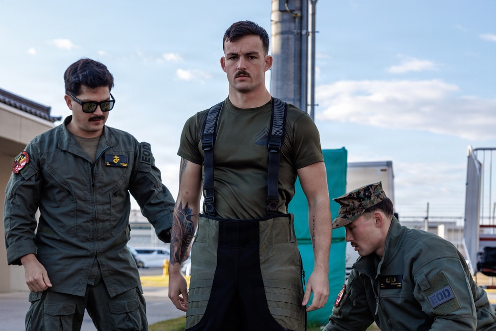 MCAS Iwakuni EOD screening bomb suit agility test