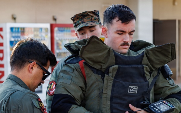 MCAS Iwakuni EOD screening bomb suit agility test