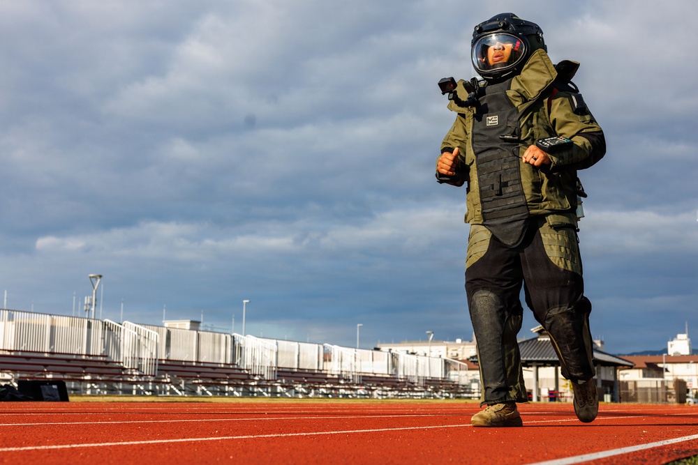 MCAS Iwakuni EOD screening bomb suit agility test