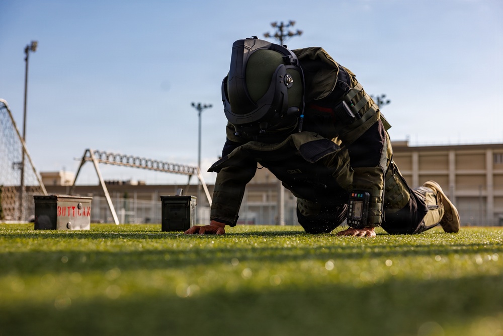 MCAS Iwakuni EOD screening bomb suit agility test