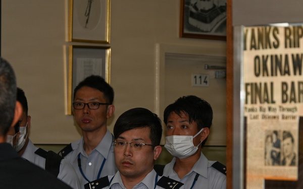 JASDF General Candidates from Meguro Base Tour Battle of Okinawa Museum at Camp Kinser