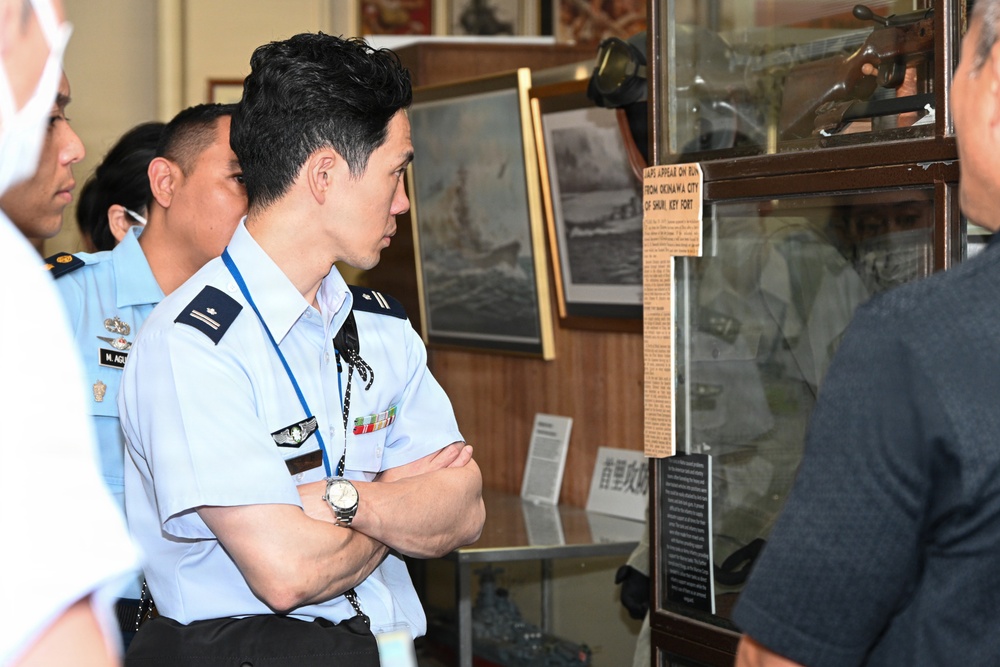 JASDF General Candidates from Meguro Base Tour Battle of Okinawa Museum at Camp Kinser