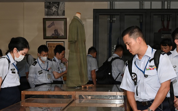 JASDF General Candidates from Meguro Base Tour Battle of Okinawa Museum at Camp Kinser