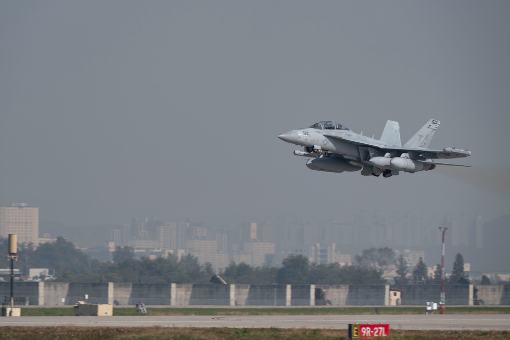 Electronic Attack Squadron (VAQ) 135 operates at Osan