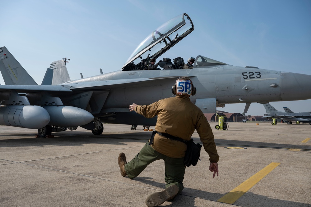 Electronic Attack Squadron (VAQ) 135 operates at Osan