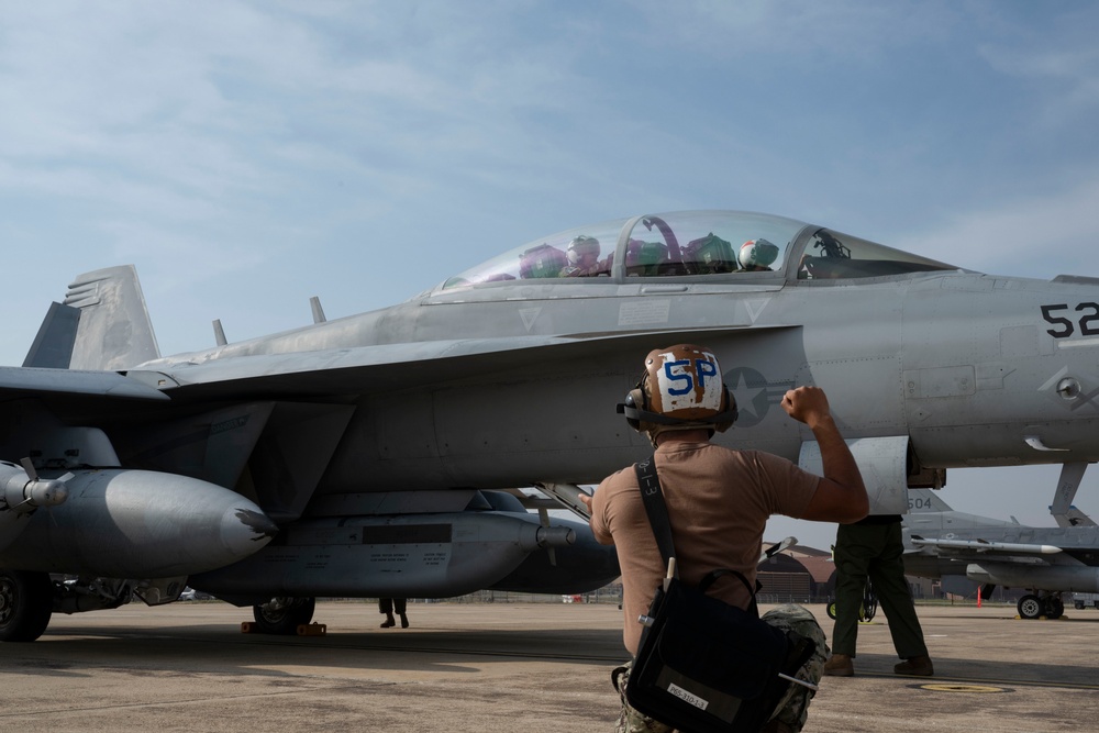 Electronic Attack Squadron (VAQ) 135 operates at Osan