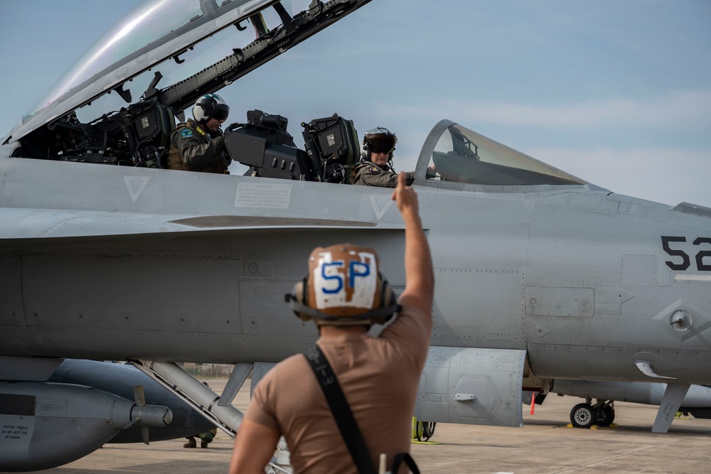 Electronic Attack Squadron (VAQ) 135 operates at Osan