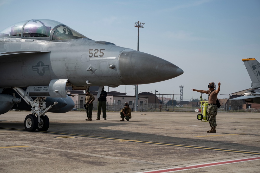 Electronic Attack Squadron (VAQ) 135 operates at Osan