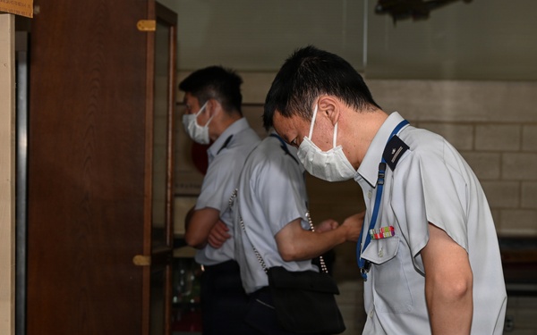 JASDF General Candidates from Meguro Base Tour Battle of Okinawa Museum at Camp Kinser