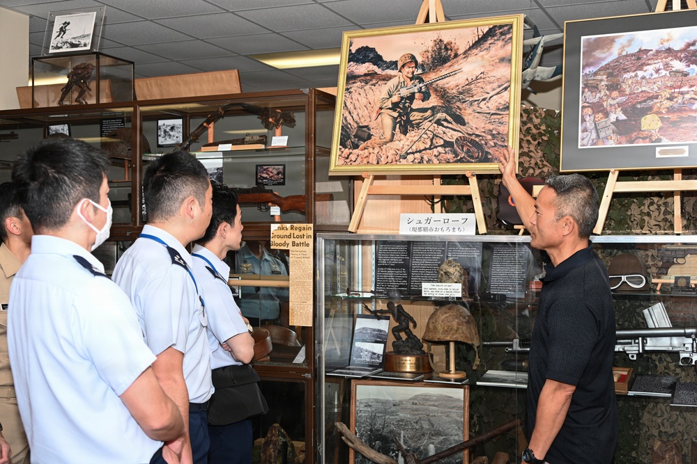 JASDF General Candidates from Meguro Base Tour Battle of Okinawa Museum at Camp Kinser