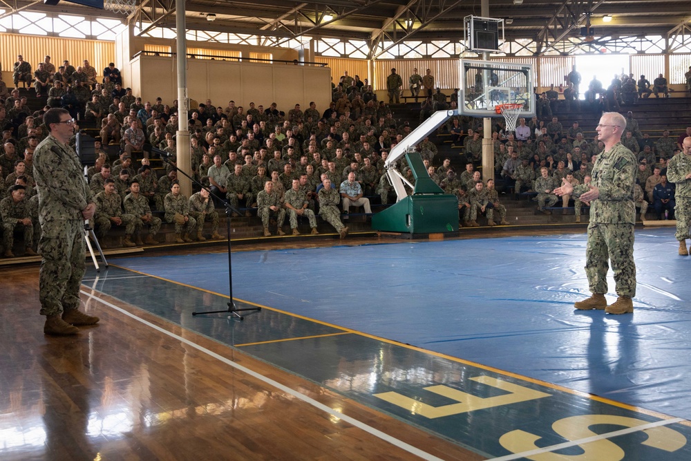 CNO and MCPON Conduct All Hands Call in Pearl Harbor