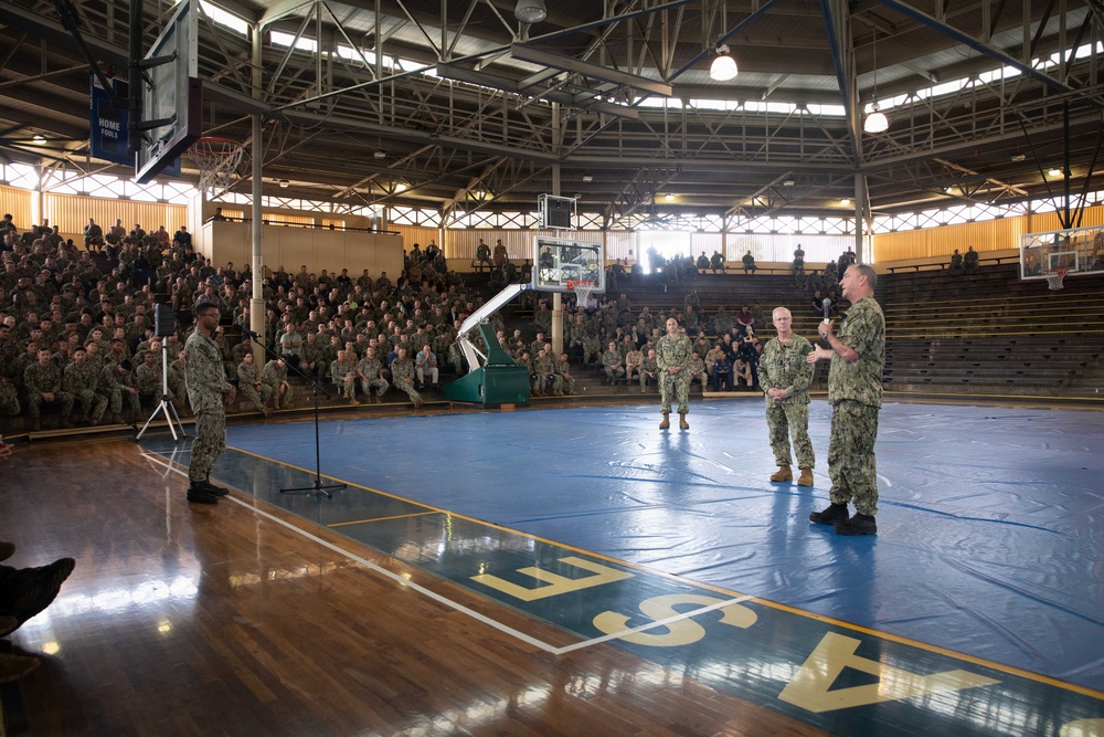 CNO and MCPON Conduct All Hands Call in Pearl Harbor
