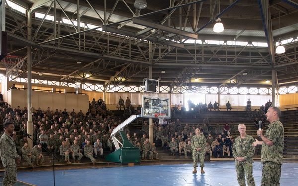 CNO and MCPON Conduct All Hands Call in Pearl Harbor