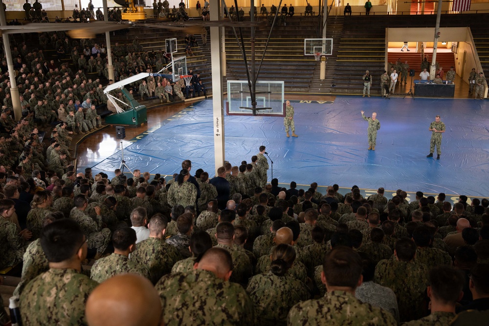 CNO and MCPON Conduct All Hands Call in Pearl Harbor