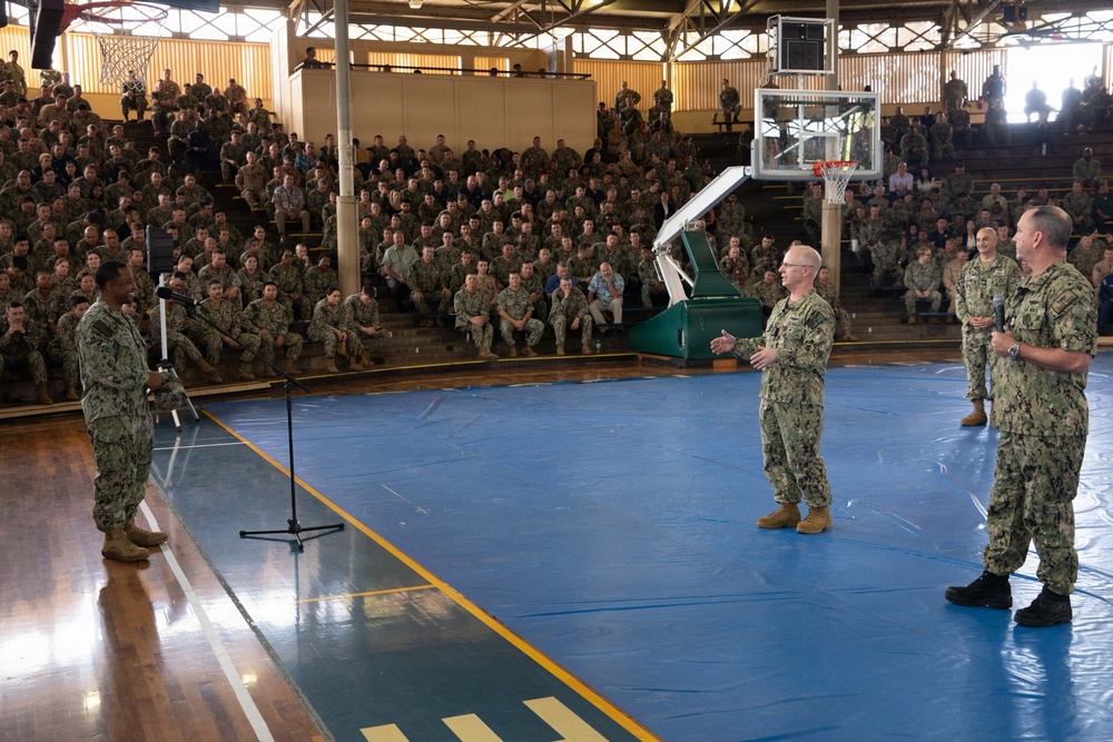CNO and MCPON Conduct All Hands Call in Pearl Harbor