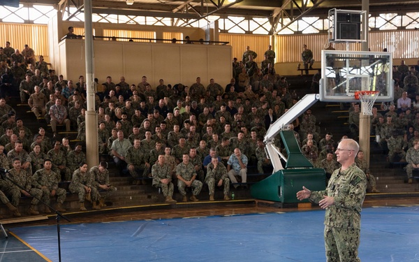 CNO and MCPON Conduct All Hands Call in Pearl Harbor