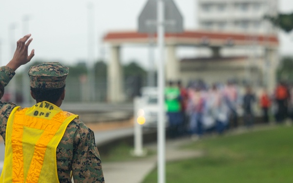 Camp Kinser, Urasoe City Hall collaborate on tsunami evacuation exercise