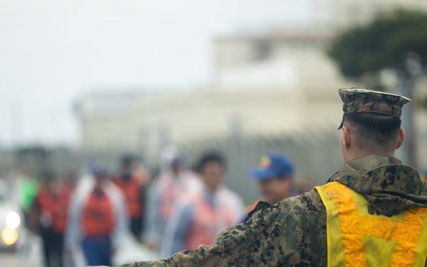 Camp Kinser, Urasoe City Hall collaborate on tsunami evacuation exercise