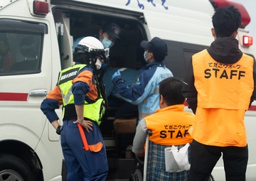 Camp Kinser, Urasoe City Hall collaborate on tsunami evacuation exercise