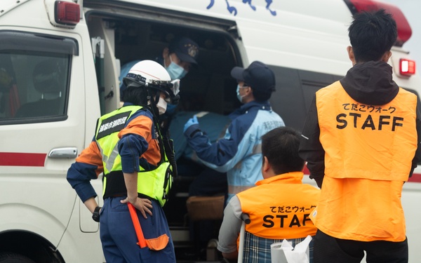 Camp Kinser, Urasoe City Hall collaborate on tsunami evacuation exercise