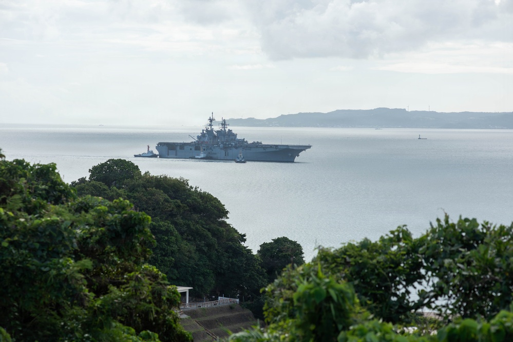 USS Tripoli port visit to White Beach, Okinawa