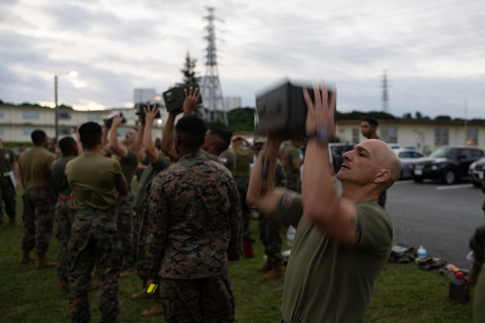 MWHS-1 performs annual combat fitness test