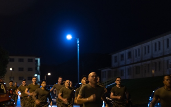 MWHS-1 performs annual combat fitness test