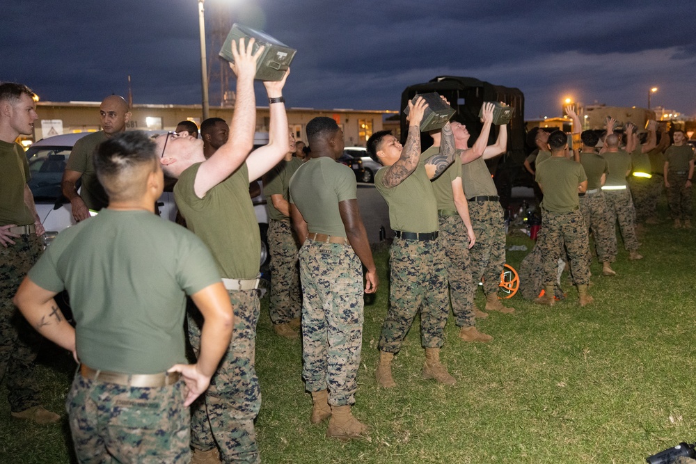 MWHS-1 performs annual combat fitness test