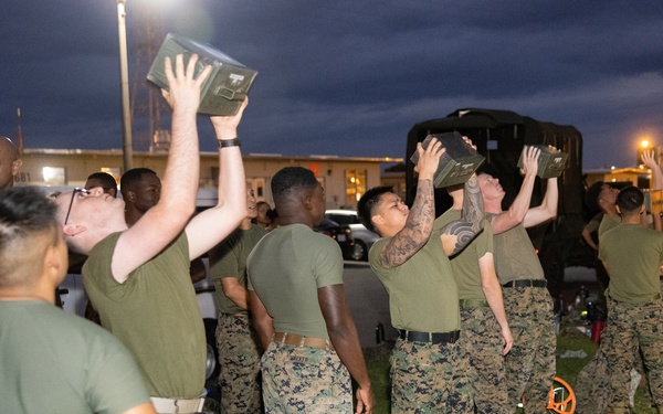 MWHS-1 performs annual combat fitness test
