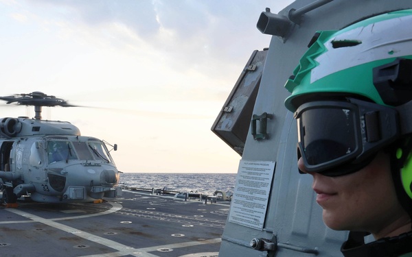 Helicopter Maritime Strike Squadron (HSM) 79, USS Roosevelt (DDG 80) Conduct Flight Operations in the Red Sea