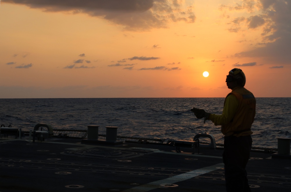 Helicopter Maritime Strike Squadron (HSM) 79, USS Roosevelt (DDG 80) Conduct Flight Operations in the Red Sea