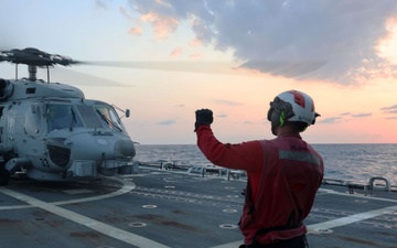 Helicopter Maritime Strike Squadron (HSM) 79, USS Roosevelt (DDG 80) Conduct Flight Operations in the Red Sea