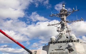 USS Rafael Peralta (DDG 115) Transits Philippine Sea