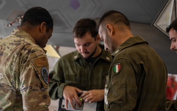 Cross-servicing maintenance: U.S. Air Force and Italian Air Force