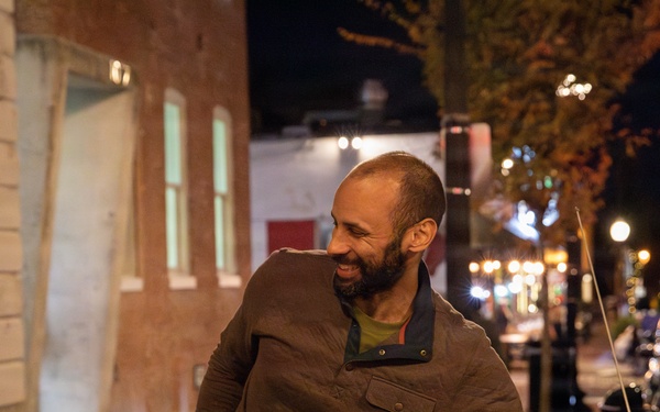 Mississippi Army National Guard Soldiers help change a tire on Halloween