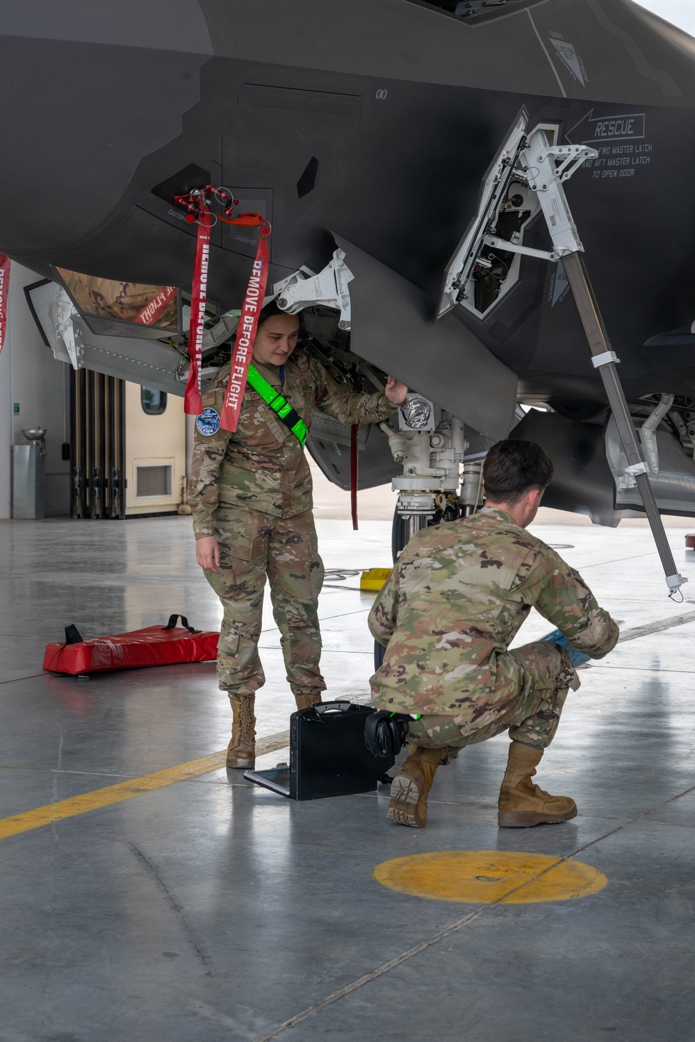 Cross-servicing maintenance: U.S. Air Force and Italian Air Force