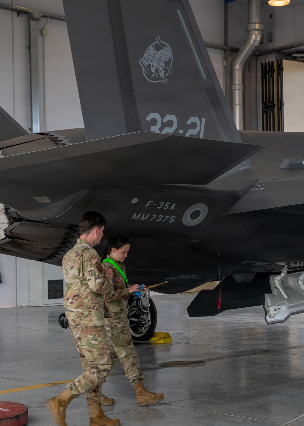 Cross-servicing maintenance: U.S. Air Force and Italian Air Force