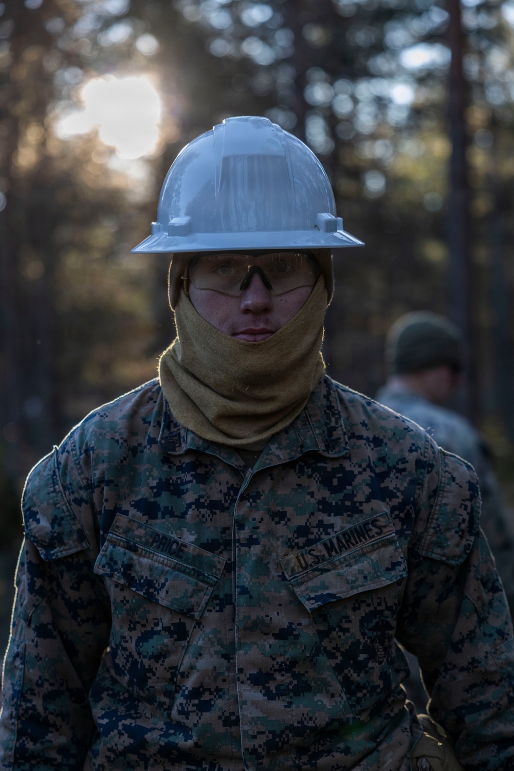 U.S. Marines with MWSS-273 and CLB-6 participate in tree falling operations